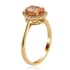 Certified Iliana 18K Yellow Gold AAA Imperial Topaz and G-H SI Diamond Halo Ring (Size 10.0) 1.60 ctw image number 3