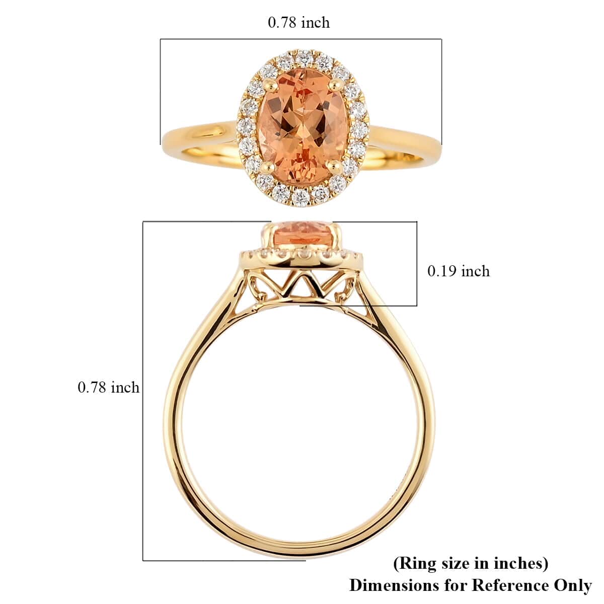 Certified Iliana 18K Yellow Gold AAA Imperial Topaz and G-H SI Diamond Halo Ring (Size 10.0) 1.60 ctw image number 5