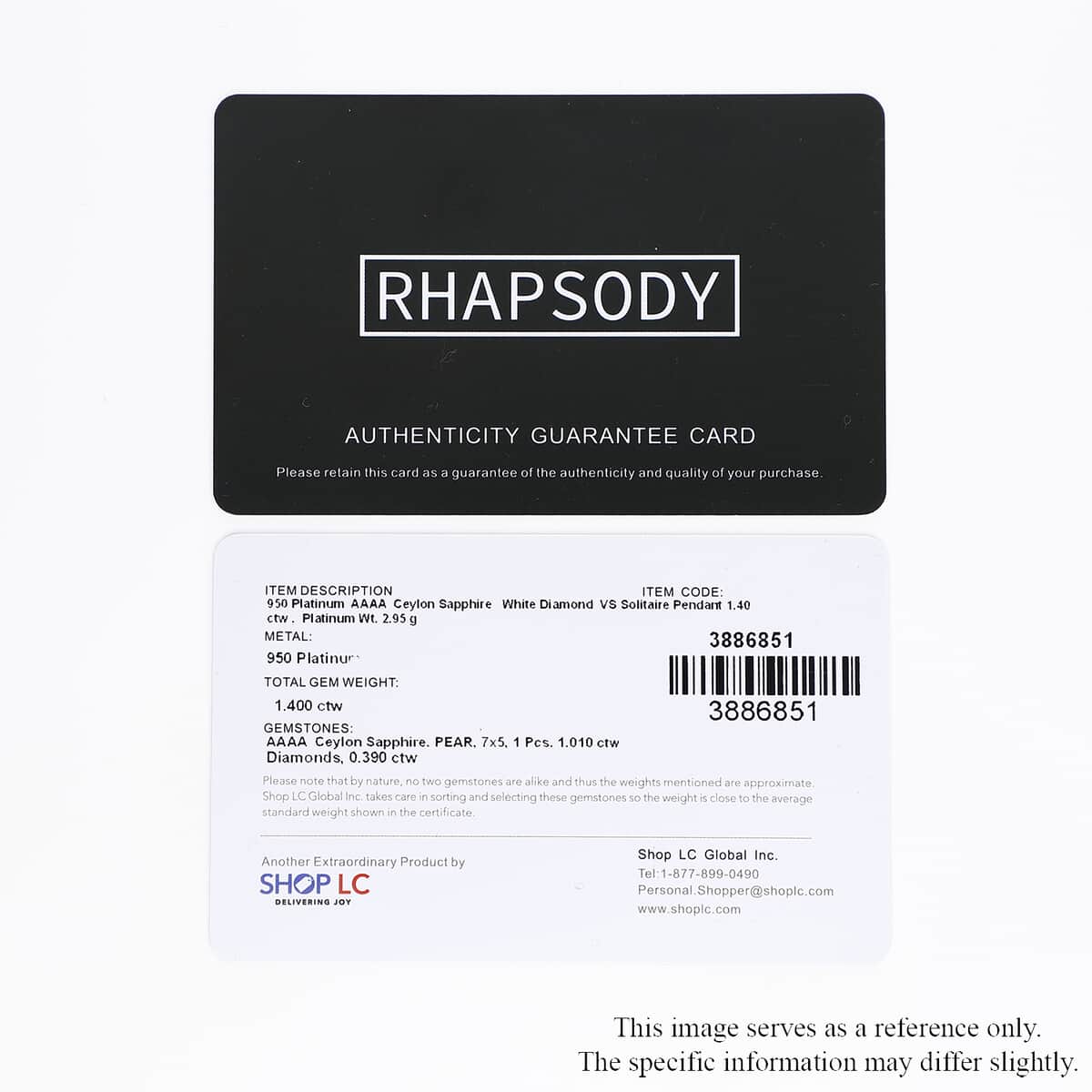 Rhapsody 950 Platinum AAAA Royal Ceylon Sapphire and E-F VS Diamond Pendant 1.40 ctw image number 5