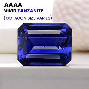 Certified & Appraised AAAA Vivid Tanzanite (Octagon Size Varies) 10.00 ctw