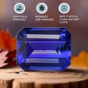 Certified & Appraised AAAA Vivid Tanzanite (Octagon Size Varies) 10.00 ctw