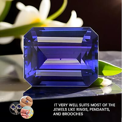 Certified and Appraised AAAA Vivid Tanzanite (Octagon Size Varies) 10.00 ctw