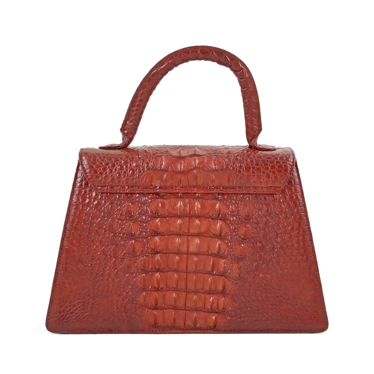 Grand Pelle Red Genuine Crocodile Leather Handbag image number 2