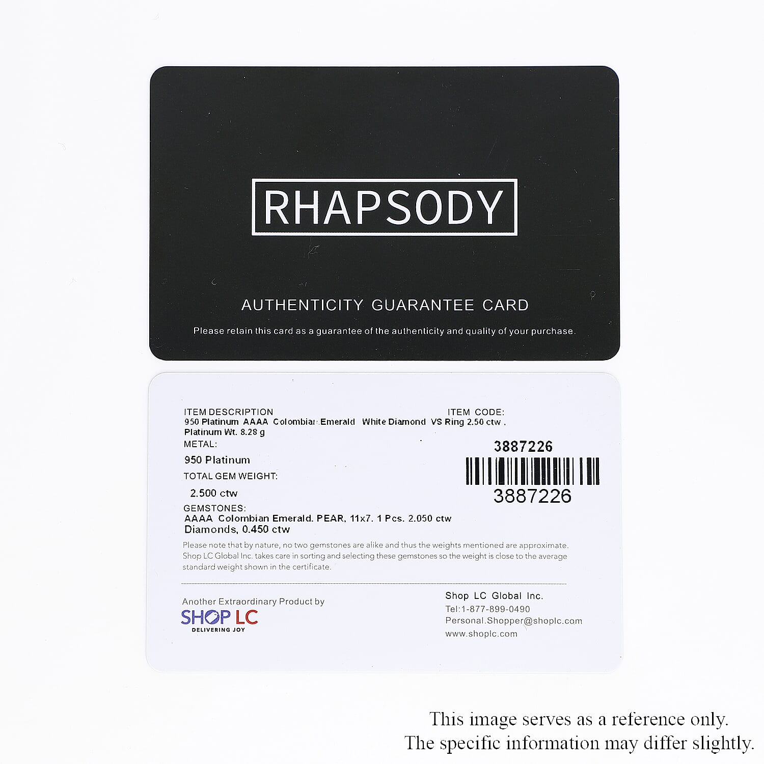 ONE OF A KIND RHAPSODY 950 Platinum AAAA Boyaca Colombian Emerald, Diamond (E-F, VS) (0.45 cts) Ring (Size 7.0) (8.30 g) 2.50 ctw