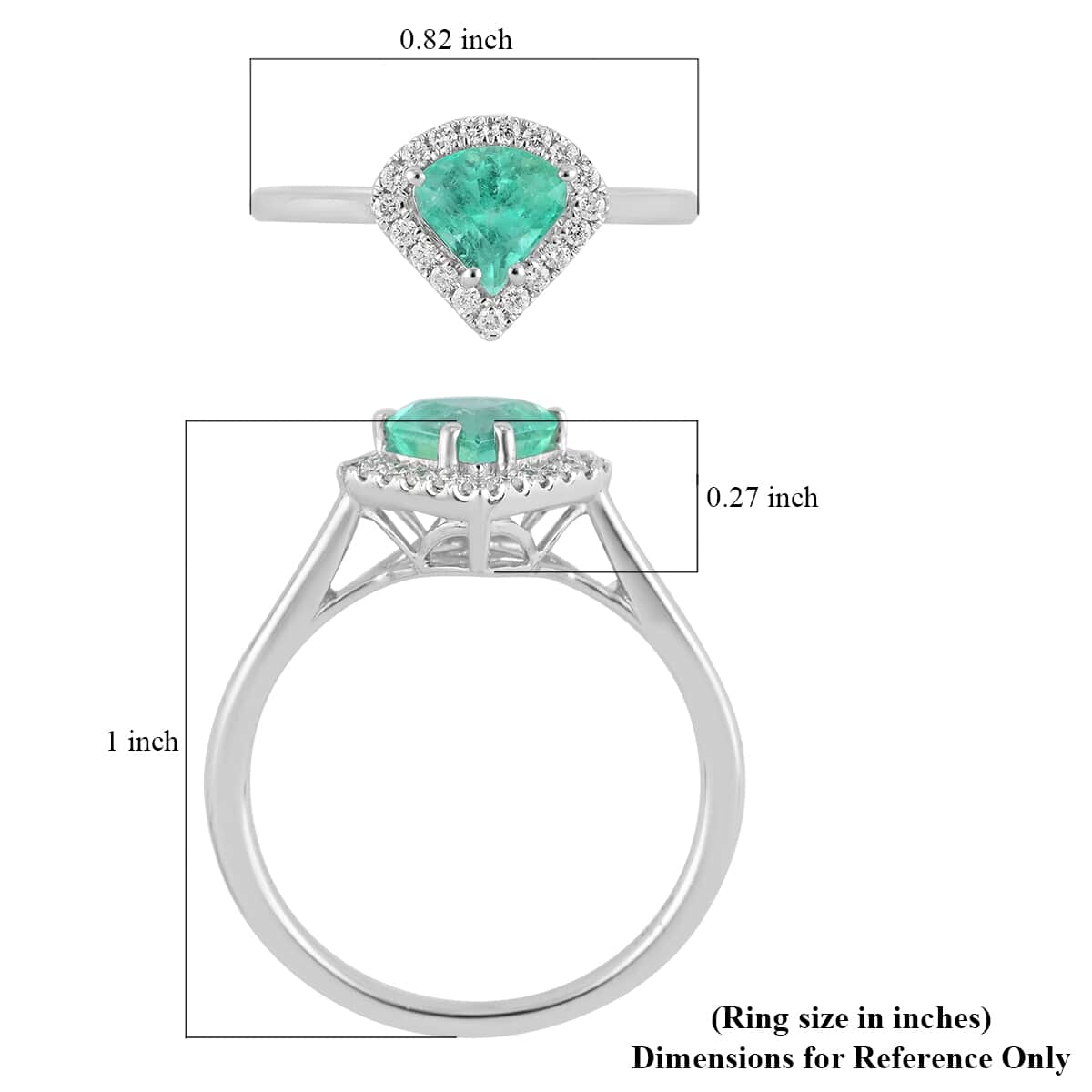 Rhapsody 950 Platinum AAAA Boyaca Colombian Emerald and E-F VS Diamond Ring (Size 7.0) 4.15 Grams 1.10 ctw image number 5