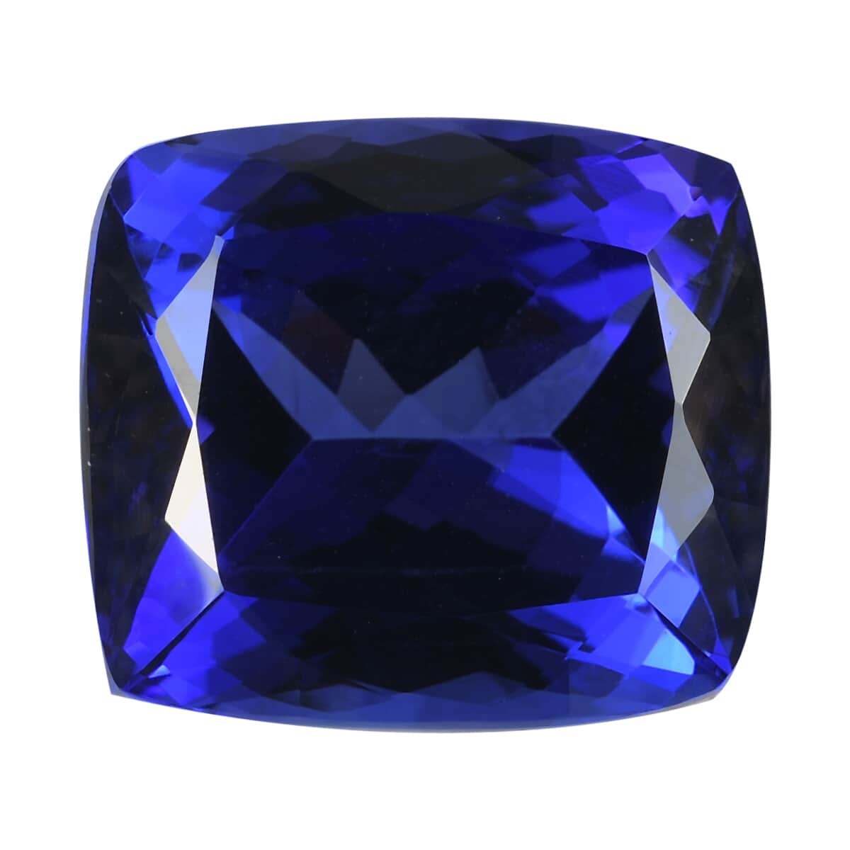 Certified and Appraised Flawless AAAA VIVID Tanzanite (Cush Free Size) 11.50 ctw image number 0