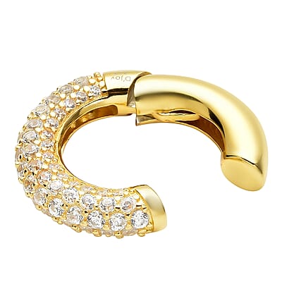 Simulated Diamond Ear Cuffs in 14K Yellow Gold Over Sterling Silver 1.50 ctw
