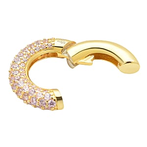 Simulated Pink Diamond Ear Cuffs in 14K Yellow Gold Over Sterling Silver 1.50 ctw