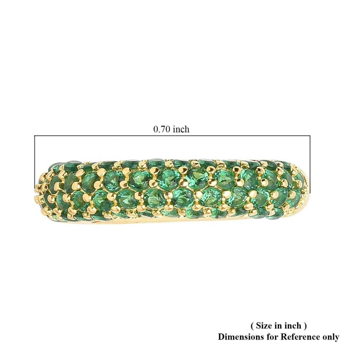 Simulated Green Diamond Ear Cuffs in 14K Yellow Gold Over Sterling Silver 1.50 ctw image number 4