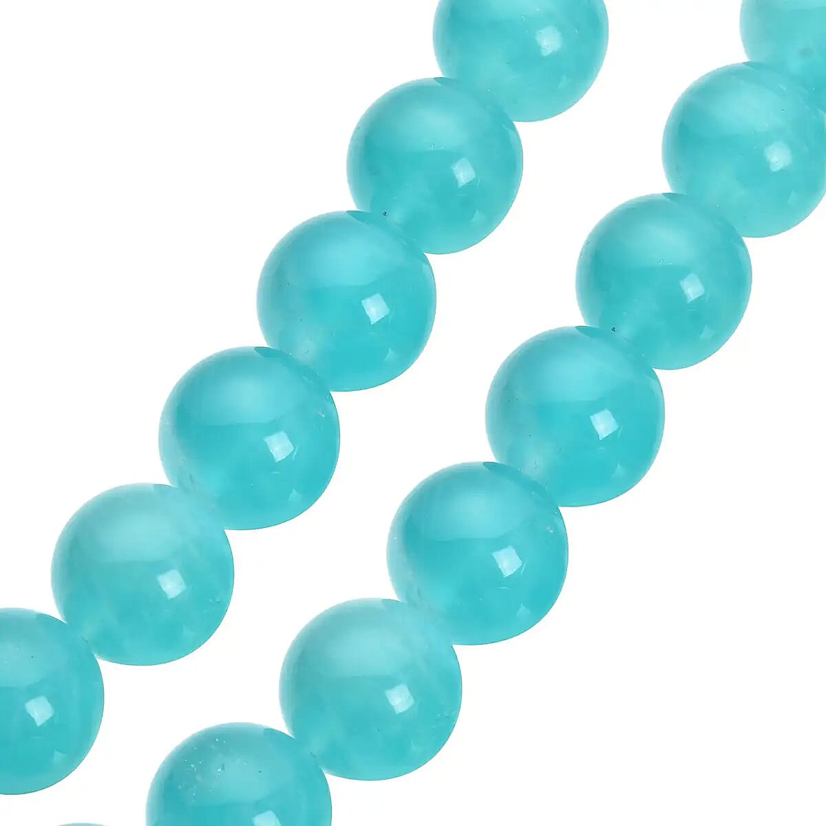 Amazonite Beaded Necklace 18 Inches with Magnetic Lock in Rhodium Over Sterling Silver 485.00 ctw image number 4