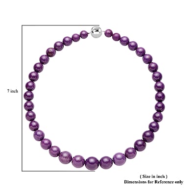 Phosphosiderite Beaded Necklace 18 Inches in Rhodium Over Sterling Silver 485.00 ctw