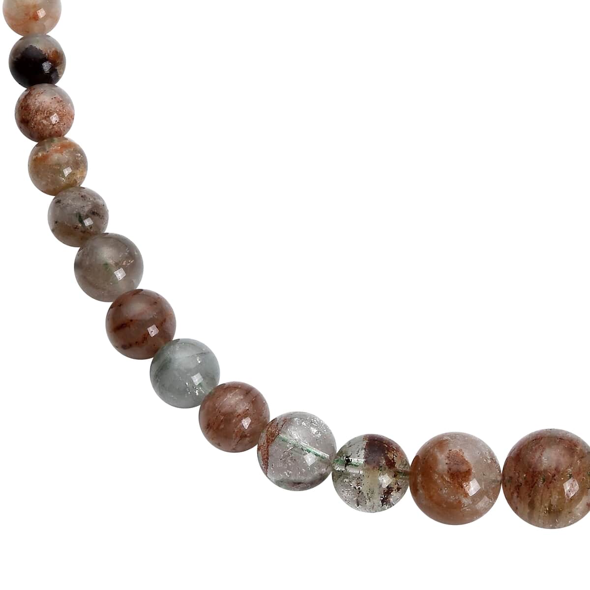 Phantom Multi Quartz 8-15mm Beaded Necklace 20 Inches with Magnetic Lock in Rhodium Over Sterling Silver 343.00 ctw image number 2