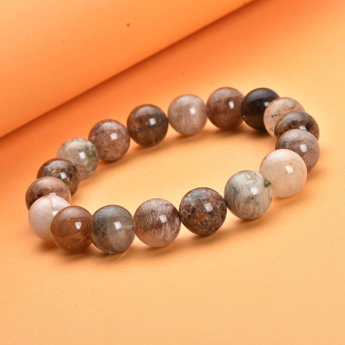 Phantom Multi Quartz 11-13mm Beaded Stretch Bracelet 193.50 ctw image number 1