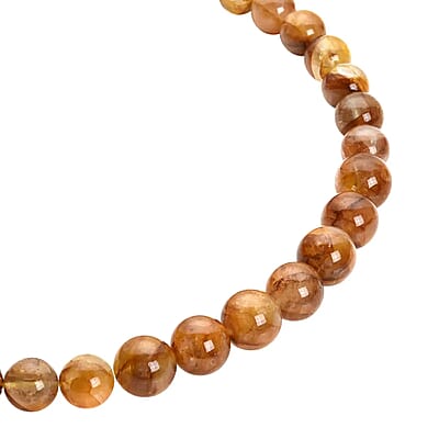 Yellow Frozen Quartz 7-14mm 349.90 ctw Beaded Necklace in Rhodium Over Sterling Silver 18-22 Inches