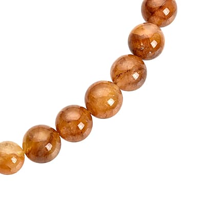 Yellow Frozen Quartz 7-14mm 349.90 ctw Beaded Necklace in Rhodium Over Sterling Silver 18-22 Inches