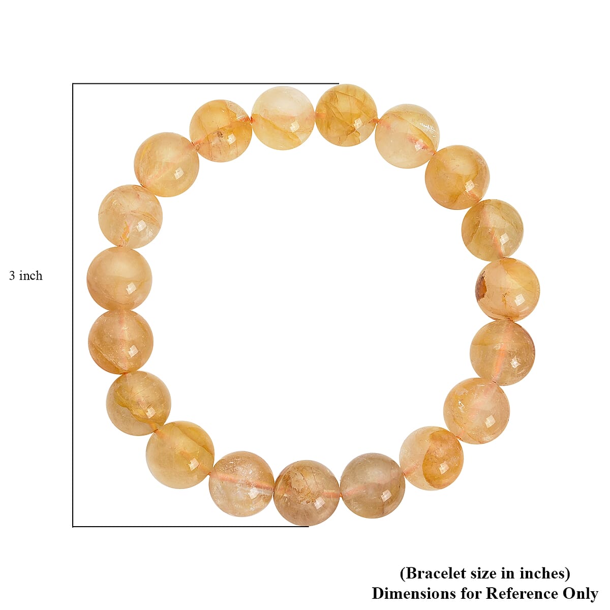 Yellow Frozen Quartz 10-12mm Beaded Stretch Bracelet 201.85 ctw image number 2