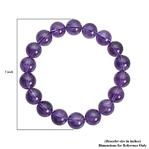 Amethyst 10-12mm Beaded Stretch Bracelet 186.45 ctw