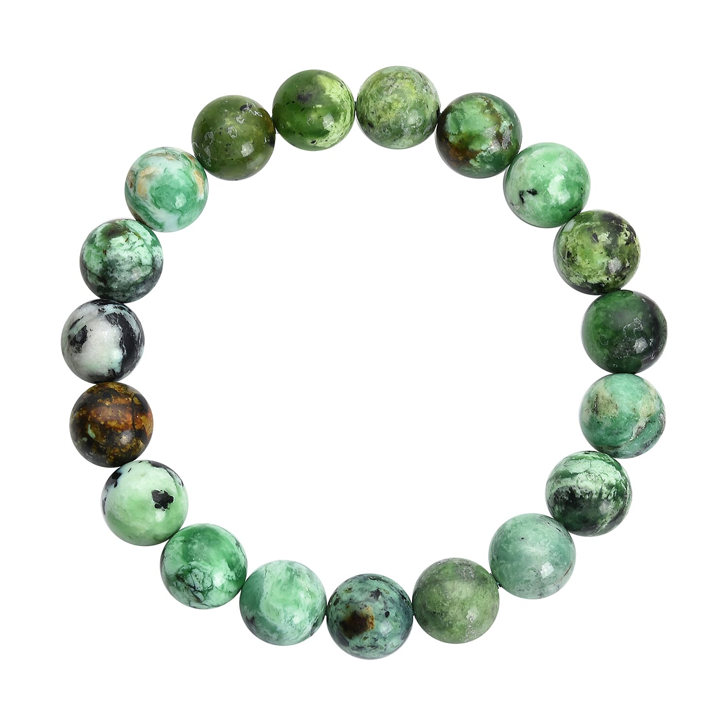 Utah Variscite 129.00 ctw Beaded Stretch Bracelet