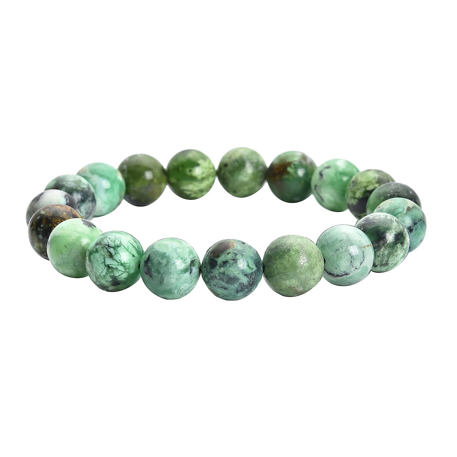 Utah Variscite 129.00 ctw Beaded Stretch Bracelet