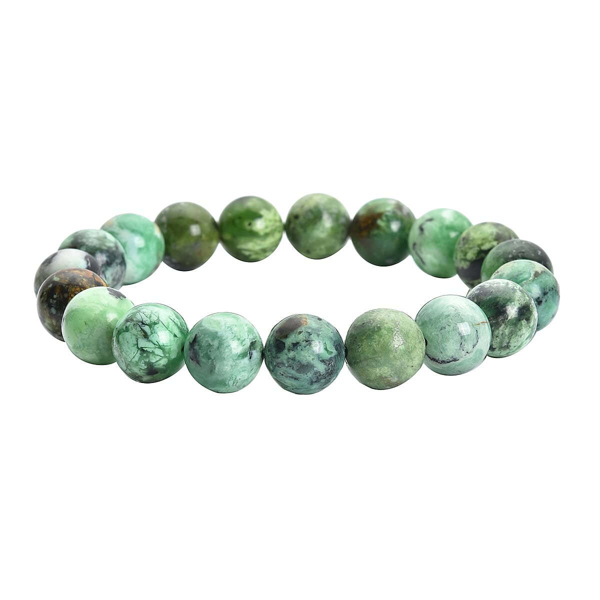 Utah Variscite 129.00 ctw Beaded Stretch Bracelet image number 2