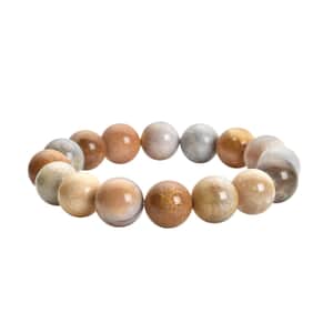 Fossil Coral 12-14mm Beaded Stretch Bracelet 269.00 ctw