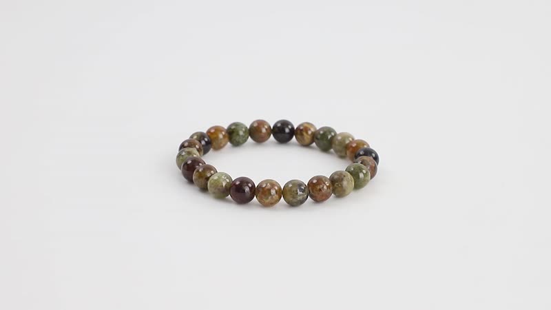 Green Garnet 8-10mm Beaded Stretch Bracelet 155.00 ctw