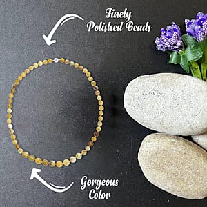 Yellow Opal 197.50 ctw Beaded Necklace in Rhodium Over Sterling Silver 20 Inches