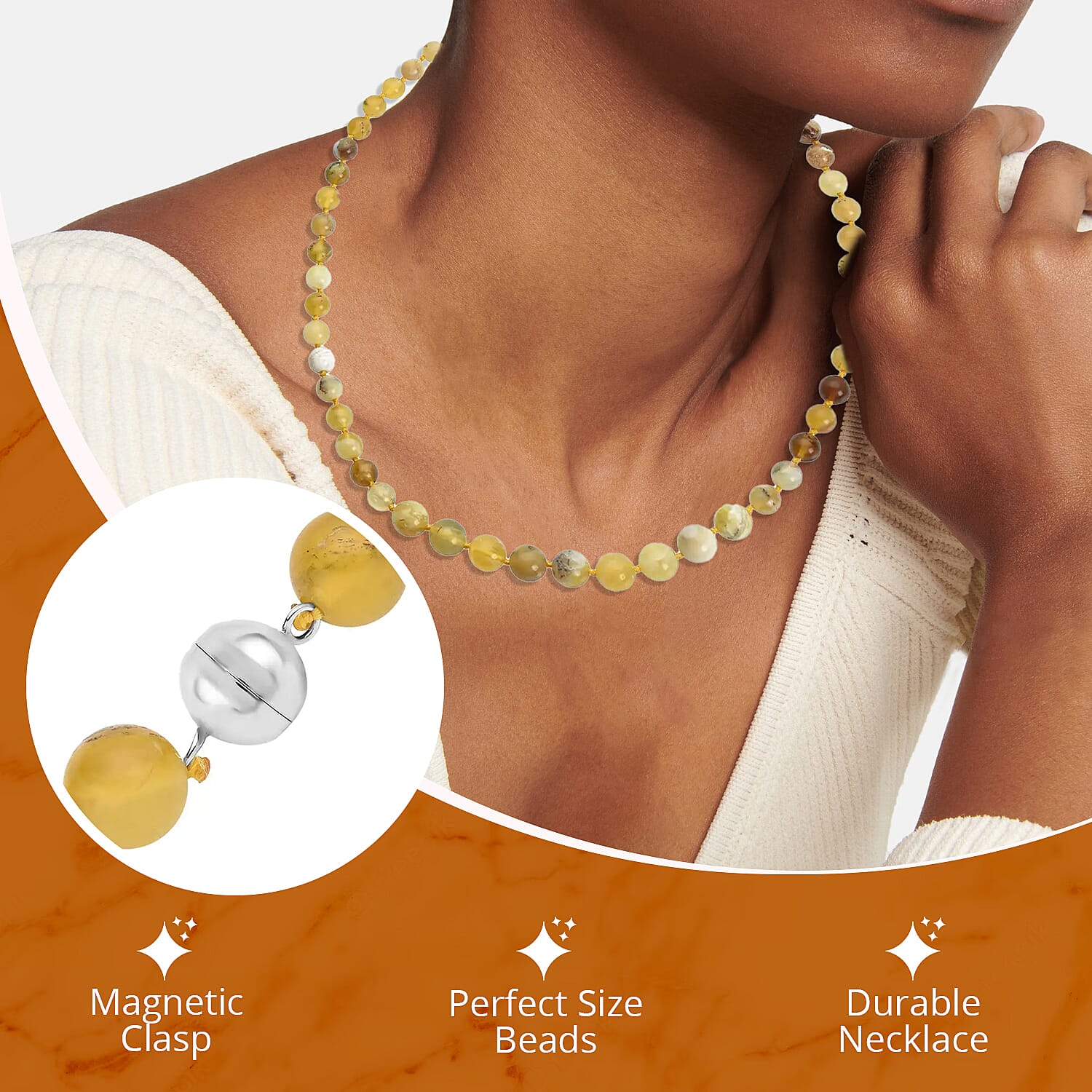 【MB】OX JEWELRY High-end  Beads Necklace MB】OX JEWELRY High-end Beads Necklace