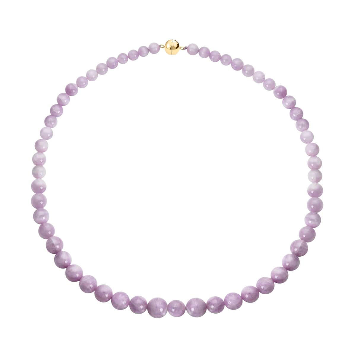 10K Yellow Gold Kunzite 7-12 mm Beaded Necklace 18 Inches with Magnetic Lock 443.50 ctw image number 0