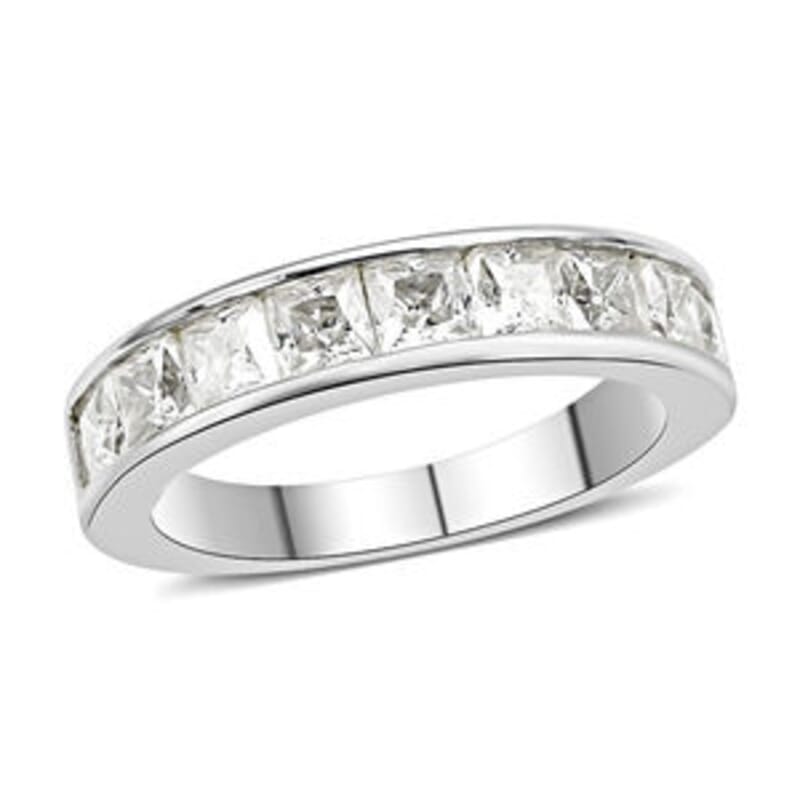 Moissanite 1.22 ctw Ring in Sterling Silver (Size 10.0)