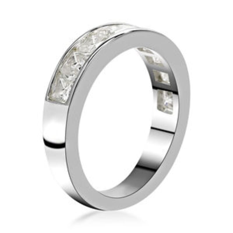 Moissanite 1.22 ctw Ring in Sterling Silver (Size 10.0)