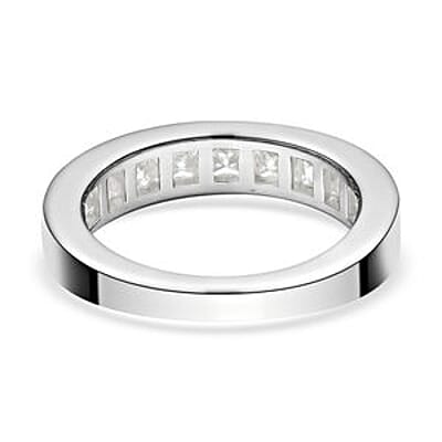 Moissanite 1.22 ctw Ring in Sterling Silver (Size 10.0)