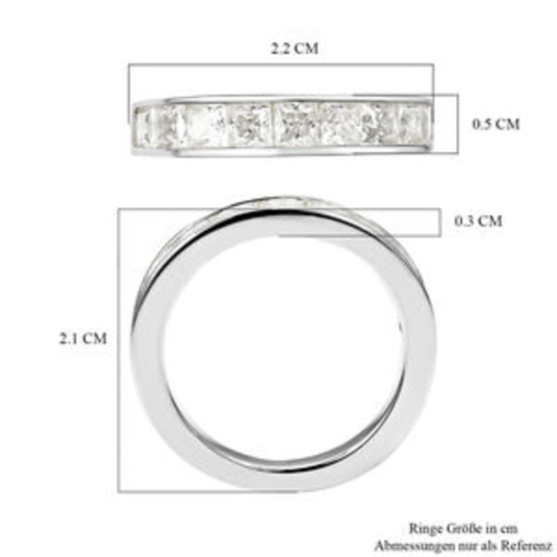 Moissanite 1.22 ctw Ring in Sterling Silver (Size 10.0)