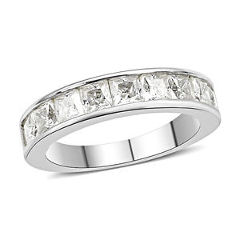 Moissanite 1.22 ctw Ring in Sterling Silver (Size 11.5)