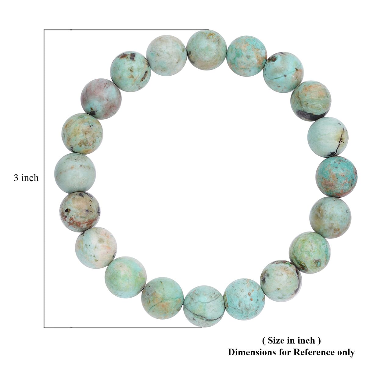 Peru Turquoise Beaded Stretch Bracelet 115.00 ctw image number 2