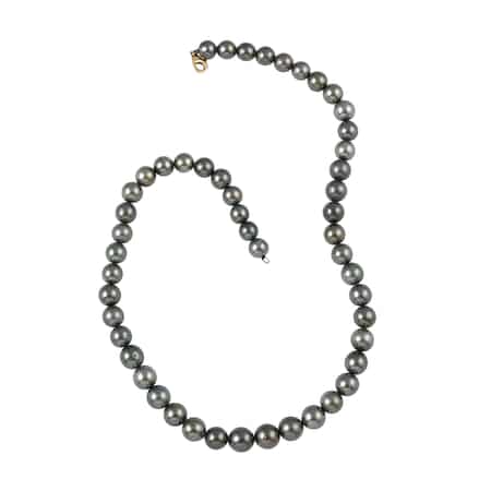 18K Yellow Gold Lobster Lock AAA Tahitian Cultured Pearl Beaded Necklace 18 Inches image number 0