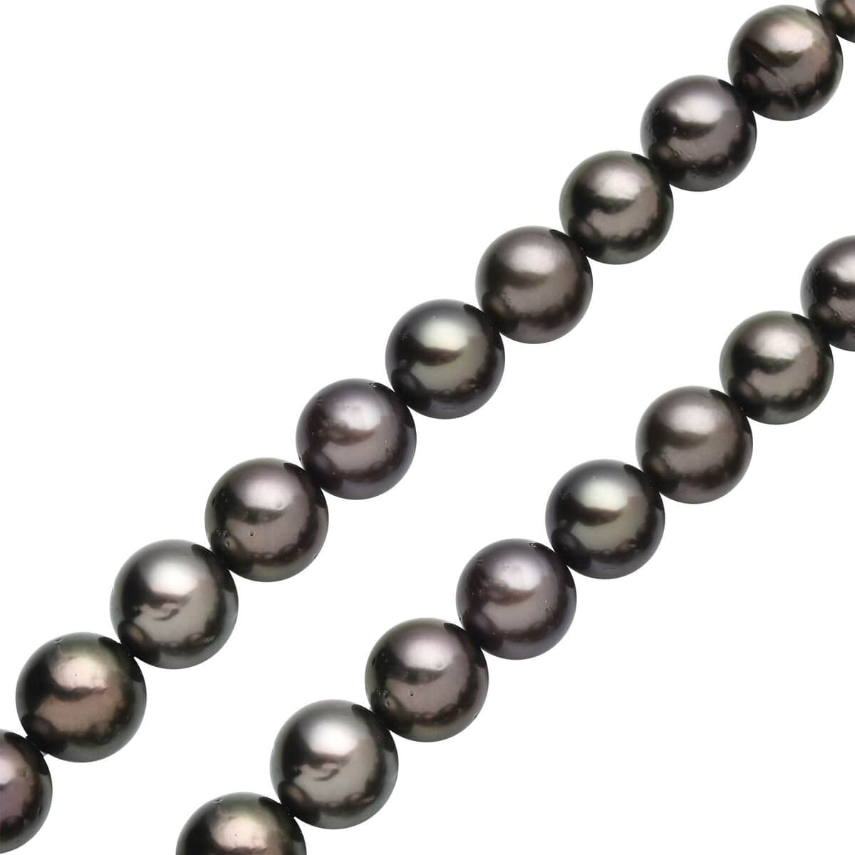 18K Yellow Gold Lobster Lock AAA Tahitian Cultured Pearl Necklace 18 Inches image number 2