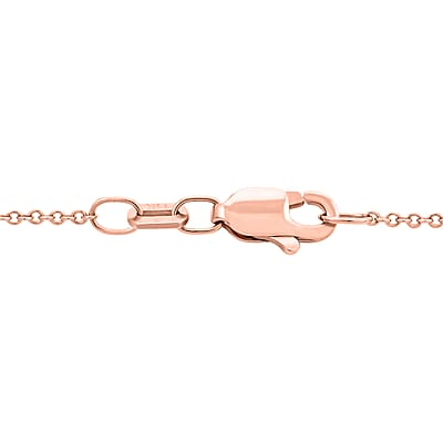 14K Rose Gold Natural Pink and White Diamond Heart Pendant Necklace 18 Inches 3.20 Grams 0.40 ctw