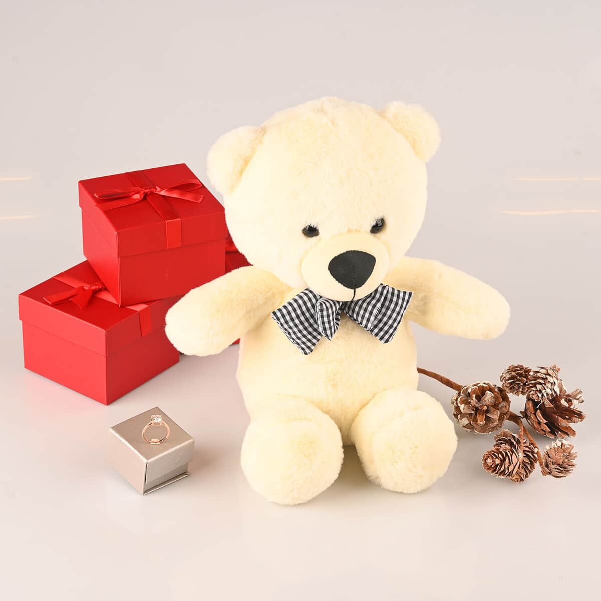 Luxoro 10K Rose Gold Moissanite Solitaire Ring with Teddy Bear Packaging (Size 9.0) 2.50 ctw image number 1