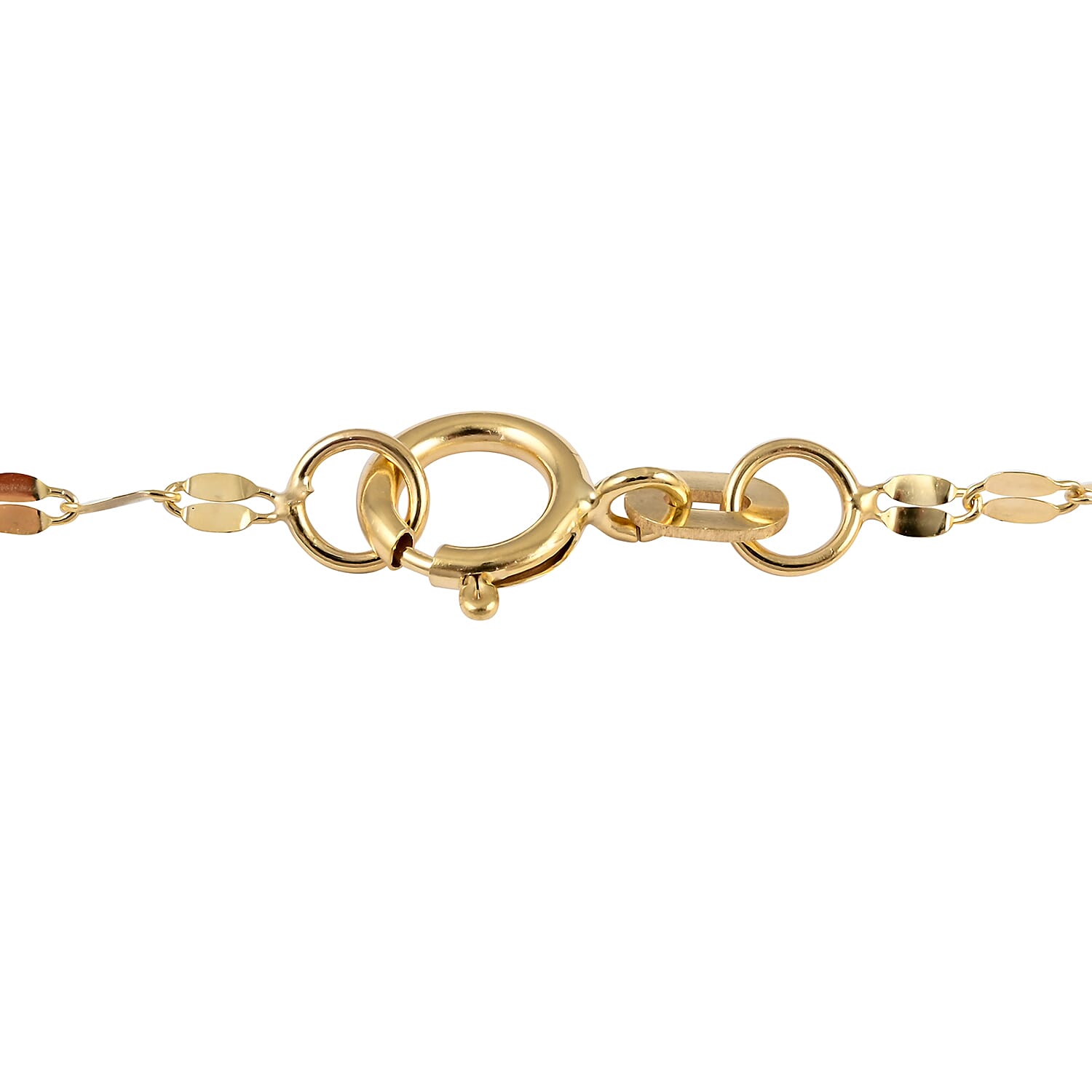 Maestro Gold Collection Italian 10K Yellow Gold Concave Reflection Drop Necklace 18-20 Inches 1.30 Grams with Teddy Bear Packaging
