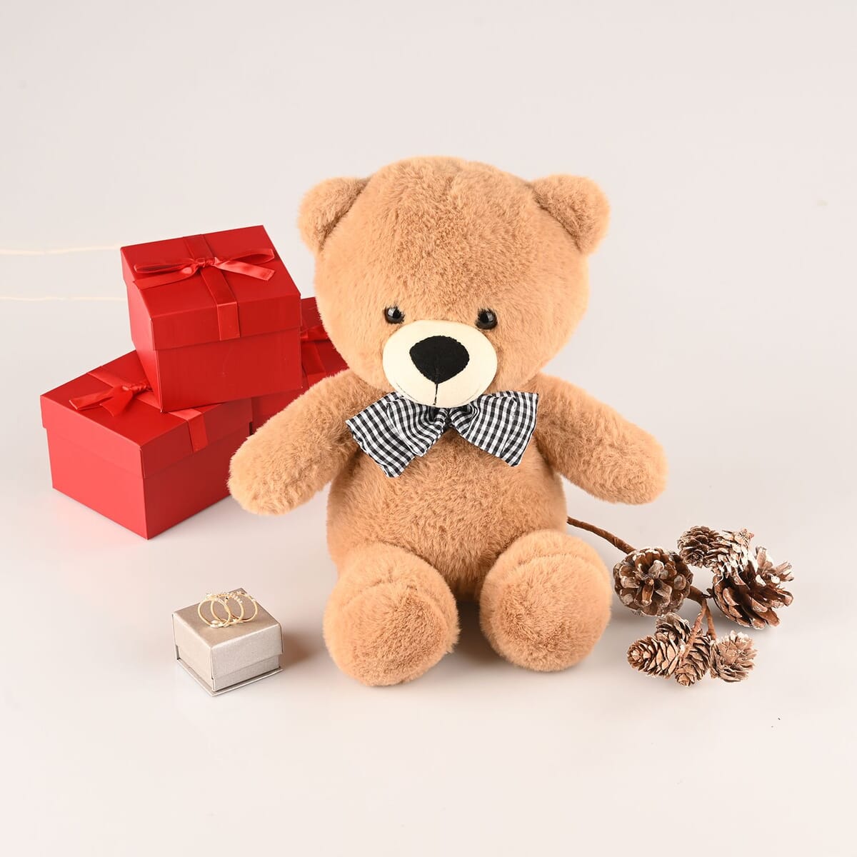 LUXORO 10K Yellow Gold Set of 3 Moissanite Stackable Ring 4.50 Grams with Teddy Bear Packaging 0.75 ctw image number 1