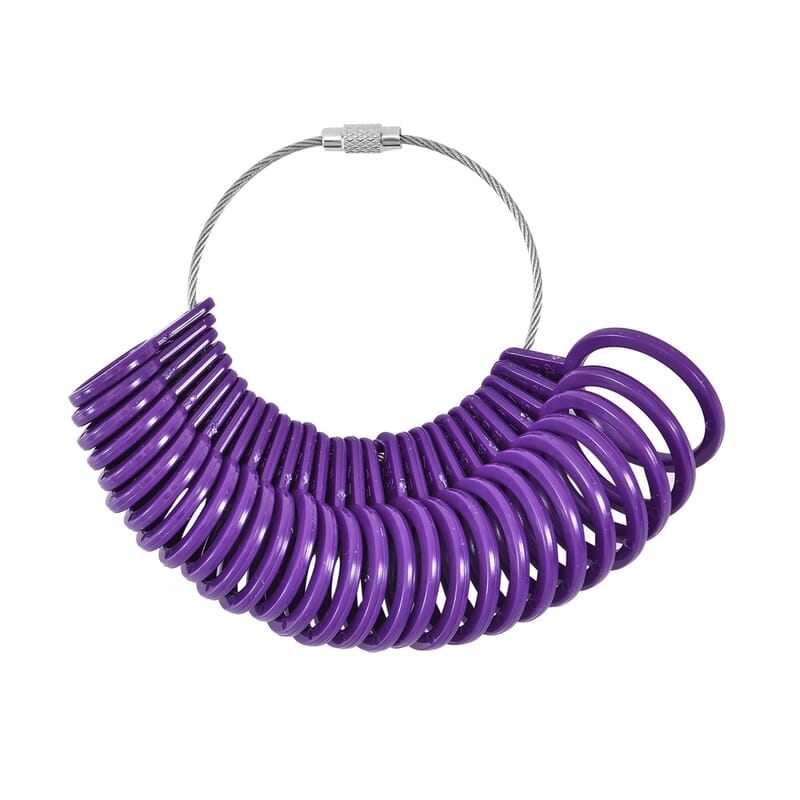 9 Piece Set - Ring Stick, Ring, Lock, Extend Chain, Lobster Clasp, Ear Nut, Clear Cloth in Stainless Steel