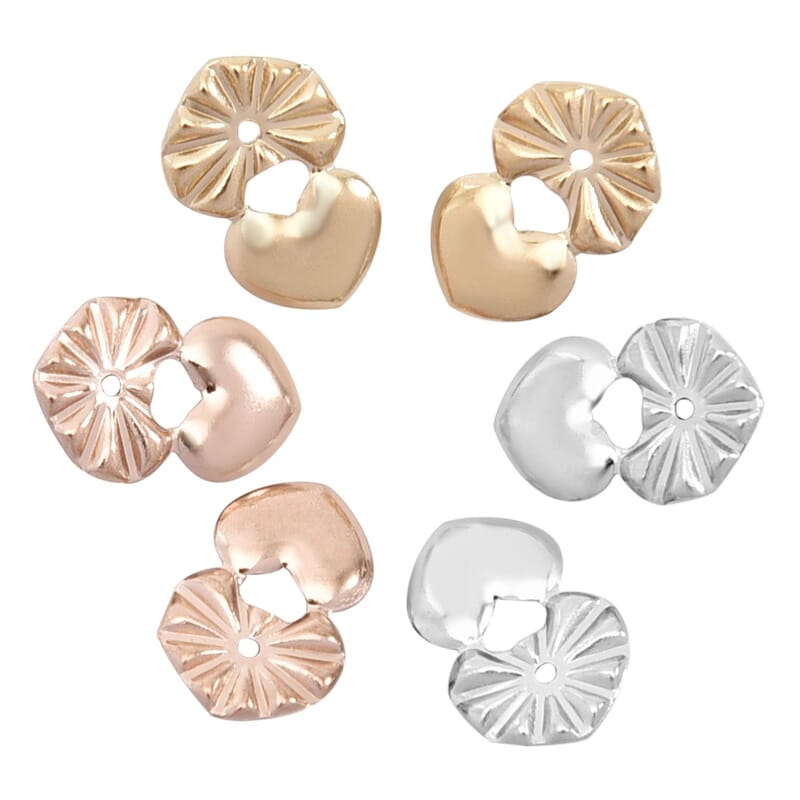 9 Piece Set - Ring Stick, Ring, Lock, Extend Chain, Lobster Clasp, Ear Nut, Clear Cloth in Stainless Steel