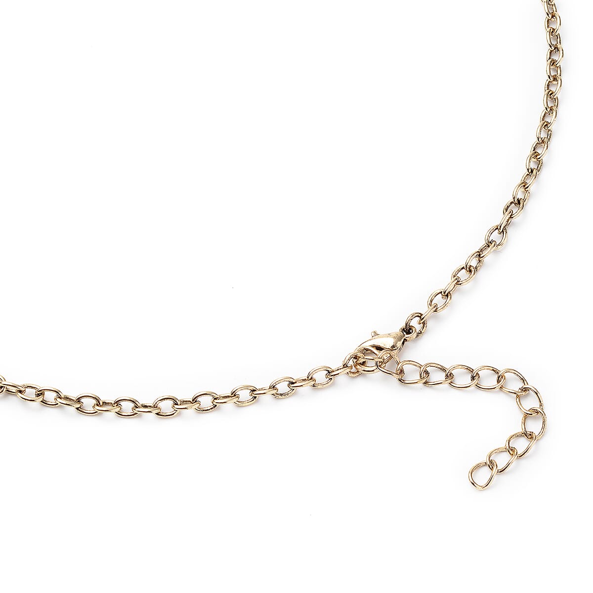 Goldstone Station Necklace 20-22 Inches and Stud Earrings in Goldtone 77.00 ctw image number 3