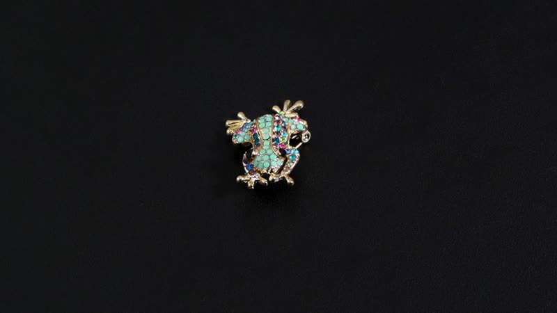 Set of 2 Multi Color Austrian Crystal Bee & Fly Brooch in Goldtone