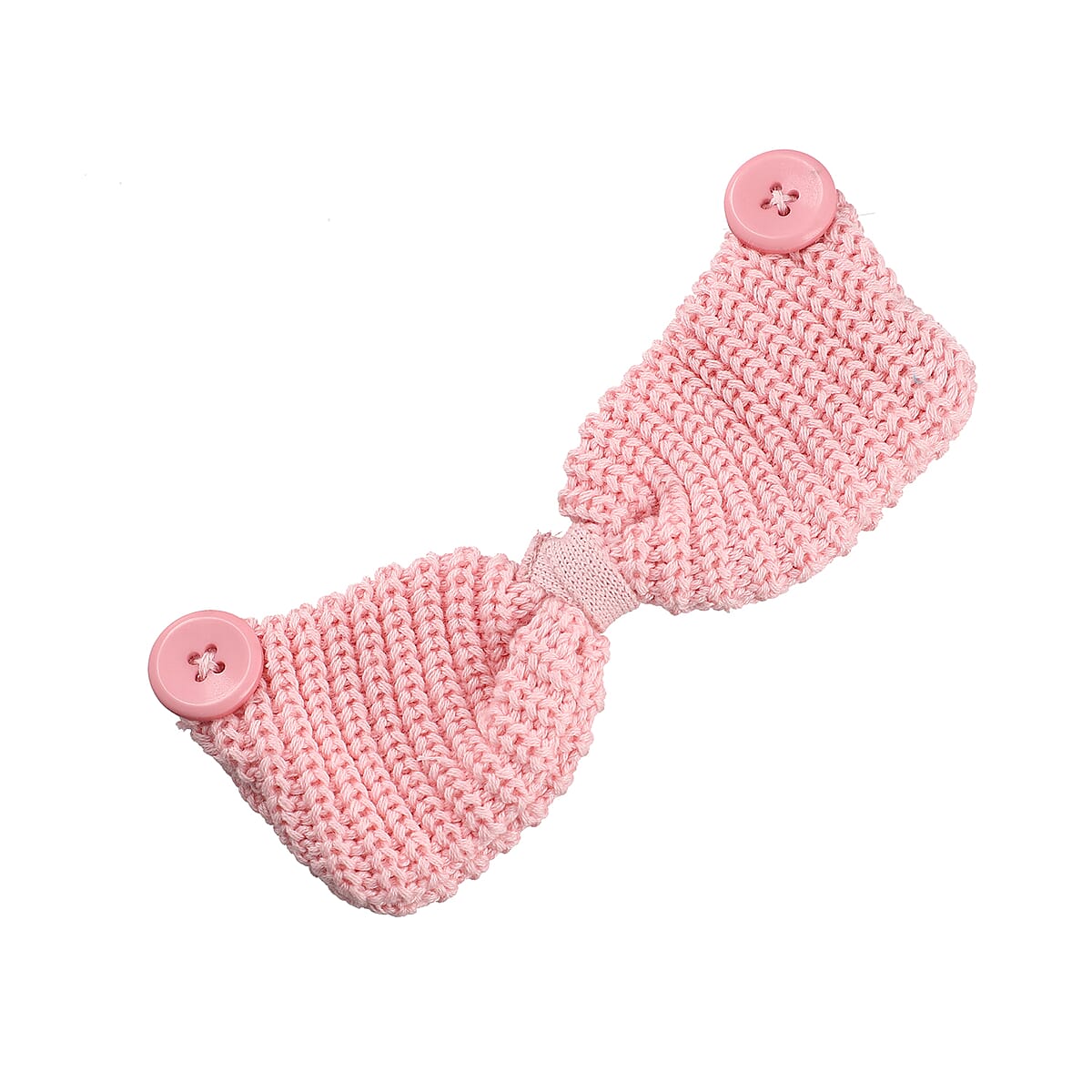 Magenta Pink 100% Cotton Double Layer Face Mask and Knitted Bow As Extender (6x2) image number 8