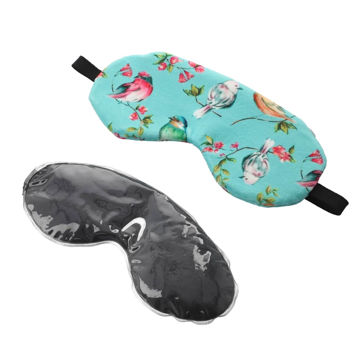 Multi Color Printed Cotton, Shungite Weighted Reusable Eye Mask (L8xW3) with Shungite Gel Sleeve and Adjustable Strap image number 0