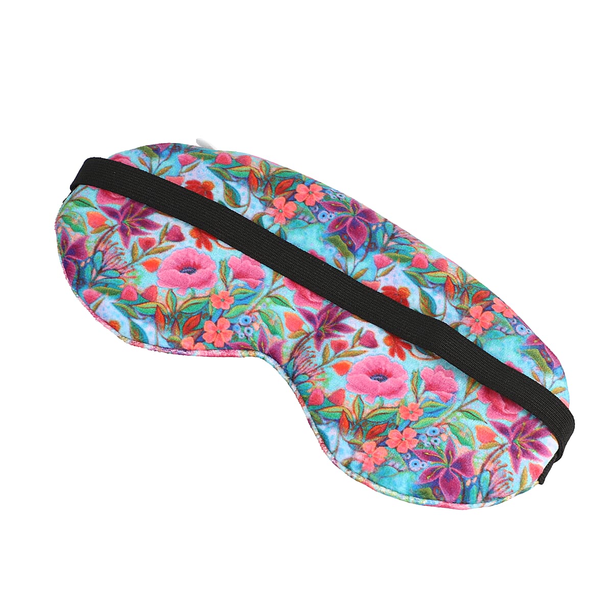 Multi Color Printed Cotton, Shungite Weighted Reusable Eye Mask with Shungite Gel Sleeve and Adjustable Strap image number 3