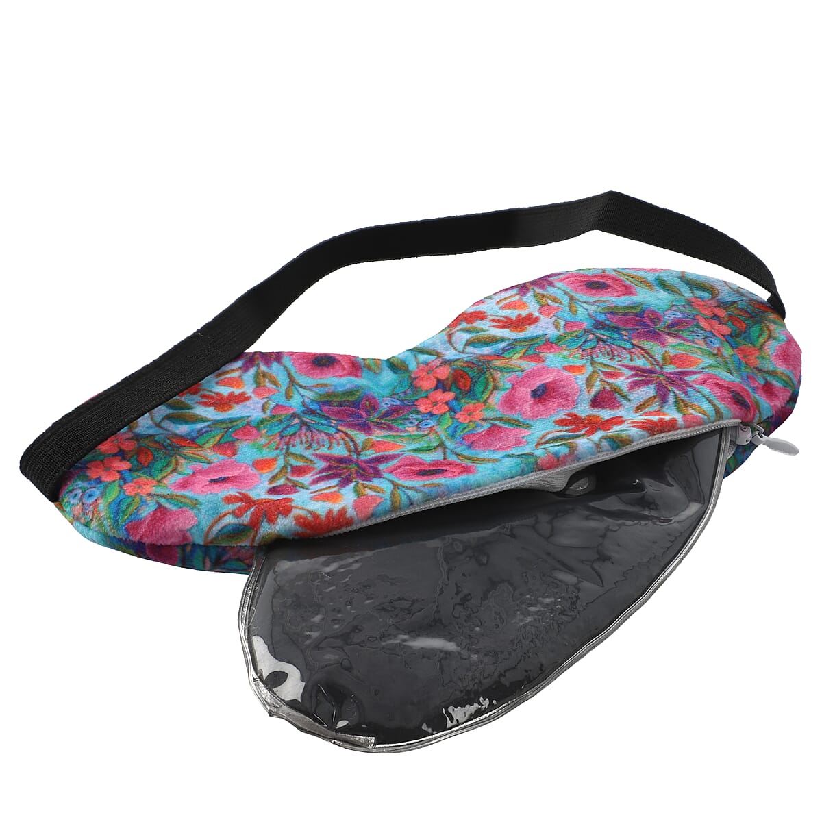 Multi Color Printed Cotton, Shungite Weighted Reusable Eye Mask with Shungite Gel Sleeve and Adjustable Strap image number 5