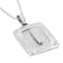 Dog Tag Style I Initial Pendant Necklace 22 Inches in Stainless Steel image number 3